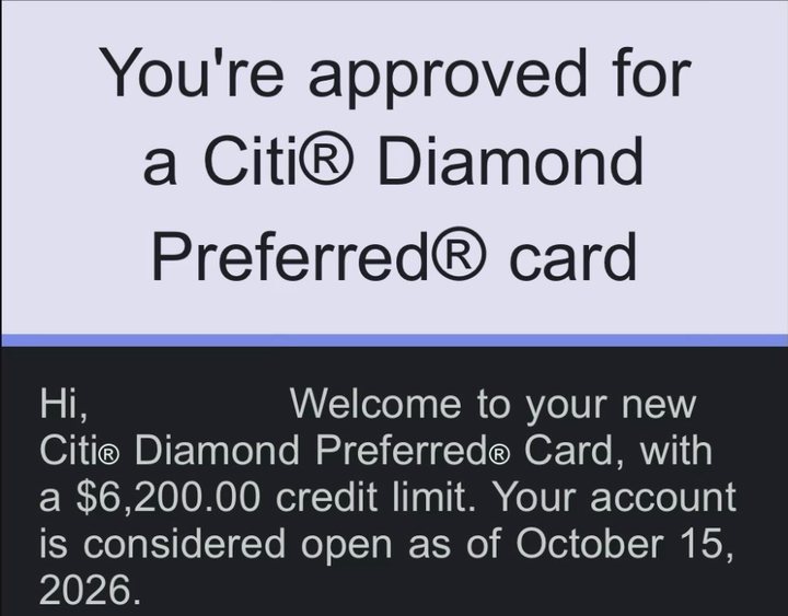 Card approval email: approved for a card with a $6,200 credit limit
